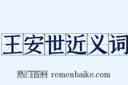 王安世近义词是什么意思的图片